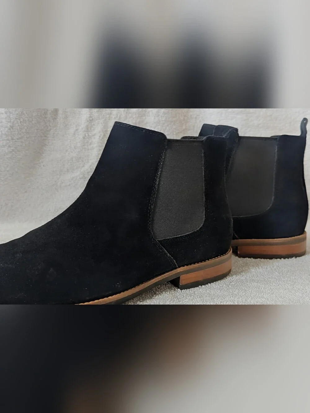 Joseph Abboud Men's Black Suede Chukka Boots with Brown Sole